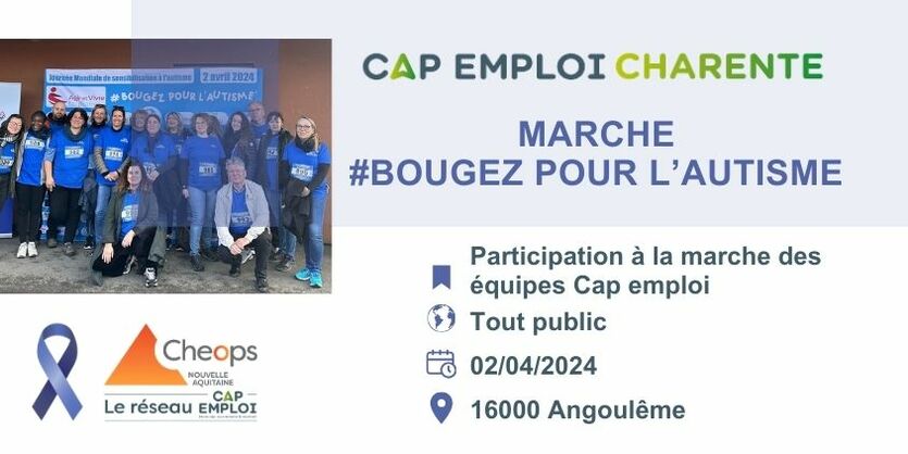 Marche Bougez pour l'autisme avec Cap emploi Charente